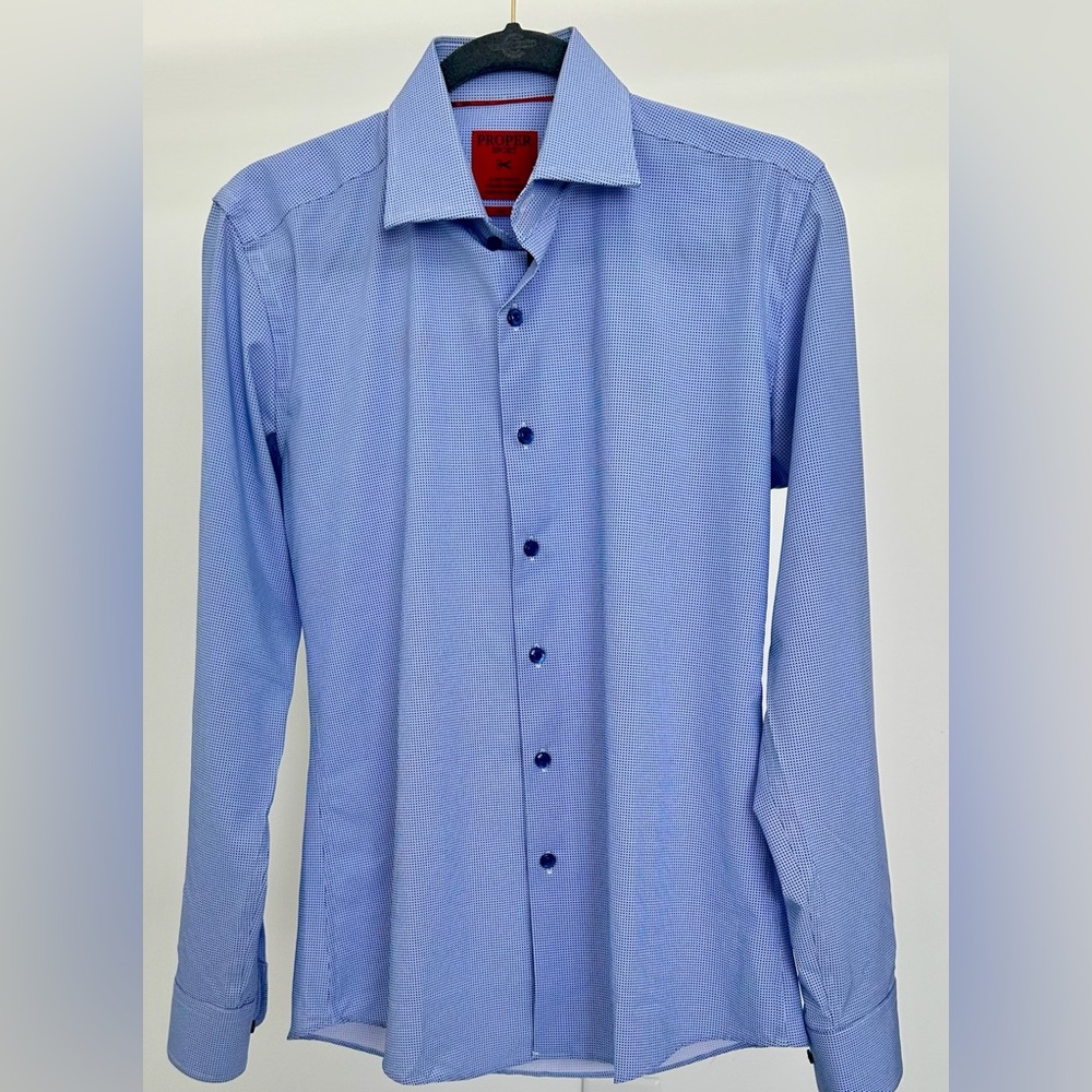 Proper Men's Blue Dress Shirt